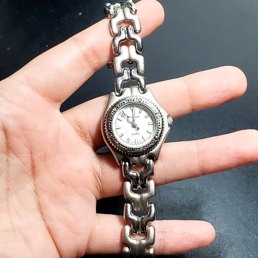 Rumours Watch Women Silver Stainless Steel White Quartz 6.5"